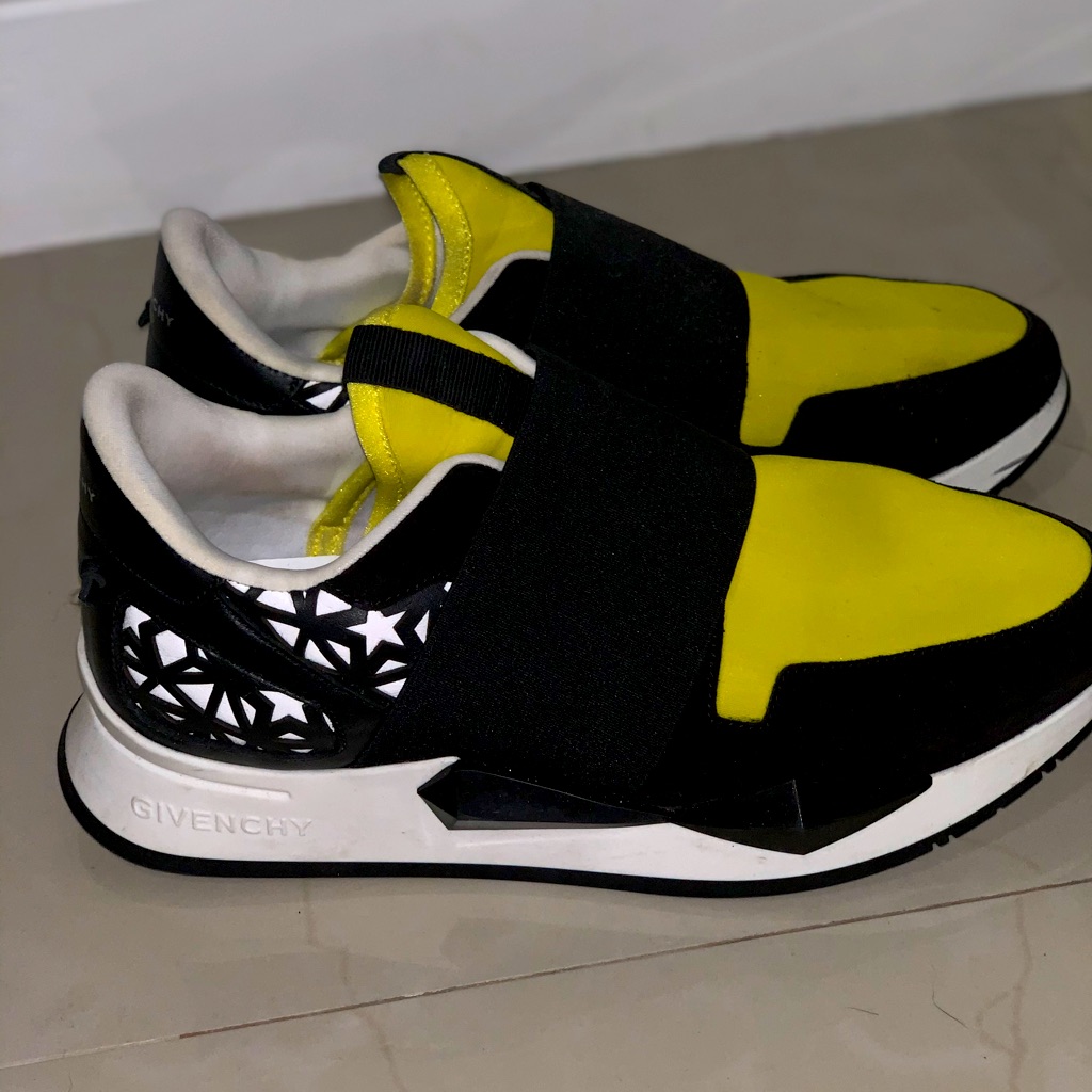Givenchy Yellow Cloth Trainer Sneakers